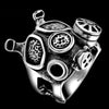 Steampunk Steam Engine Biker Ring - designfullprint