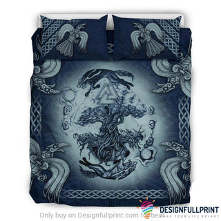 Gift For Viking Lover Yggdrasil Viking Duvet Cover Viking Bedroom Set Viking Bedding Set HG