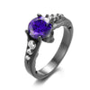 Crystal Angel Wings Skull Rings