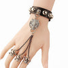 Vintage Wolf Pirate Skull Leather Bracelet