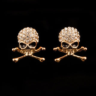 Silver Plated Skull Earrings - designfullprint