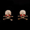 Silver Plated Skull Earrings - designfullprint