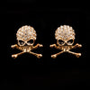 Silver Plated Skull Earrings - designfullprint