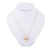 Kpop Skull Pendant Necklace Crystal Skeleton - designfullprint
