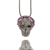 Kpop Skull Pendant Necklace Crystal Skeleton - designfullprint
