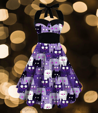 Cute Cats Prom Dress US Size Gifts For Cat Lovers