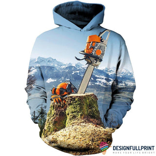 Logger Saw Hat Gloves Unisex Hoodie HG