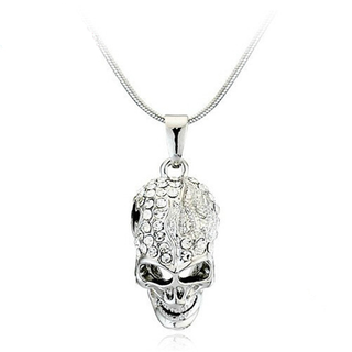 White Crystal Skull Necklace