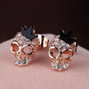 Cool Rock Skull Stud Earrings