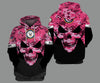 Skull Gift Gift For Army Personalized Pink Skull US Navy Unisex Size Hoodie LN