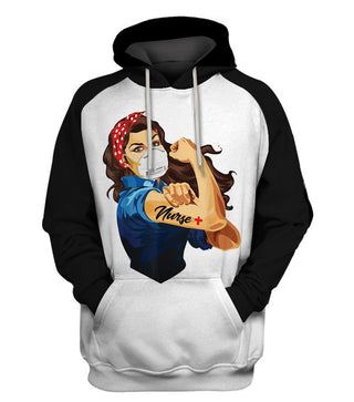 Gifts For Nurses Personalized Be Strong Nurse Red Hair US Unisex Size Hoodie