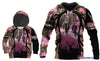 Gift For Hunting Lover Gift For Dad Pink Deer Hunting Dad And Son Personalized Adult and Kid Hoodie Set Unisex Size LH dadson