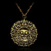Aztec Skeleton Skull Head Necklace
