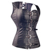 Plus Size Gothic Spiral Steel Bones Overbust Corset Ves - designfullprint