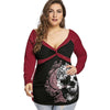 Skull Printed Plus Size T-shirt - designfullprint