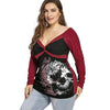 Skull Printed Plus Size T-shirt - designfullprint