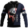 Skull Gift Gift For Army Gifts for Police Officers Law Enforcement Officers US Police Skull Pullover American Police Officers Hoodie US Unisex Size