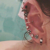 9 Pcs/Set Boho Crystal Flower Stud Earrings