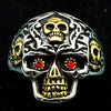 Red Crystal Eyes Skull Ring