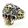 Red Crystal Eyes Skull Ring