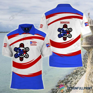 Puerto Rico The Sun Tattoo Polo Shirt NHD