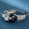 Vintage Star Skull Design CZ Ring