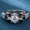 Vintage Star Skull Design CZ Ring