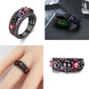 Punk Skull Round Cubic Zirconia Ring
