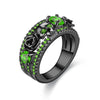 Punk Skull Round Cubic Zirconia Ring