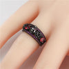 Punk Skull Round Cubic Zirconia Ring