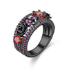 Punk Skull Round Cubic Zirconia Ring