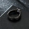 Punk Skull Black Crystal Zircon Wedding Ring