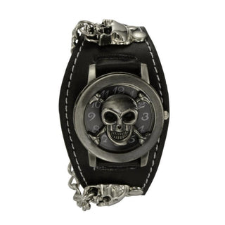 Skull Leather Watch - designfullprint