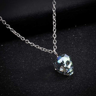 Crystal Skull Head Gothic Pendant Necklace