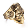 Floral Artistic Design Skull Rings