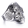 Floral Artistic Design Skull Rings