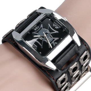 Gothic Style Cool Metal Hollow Skull Watch