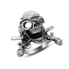 Two Guns One-eyed Skull Biker Rings - designfullprint