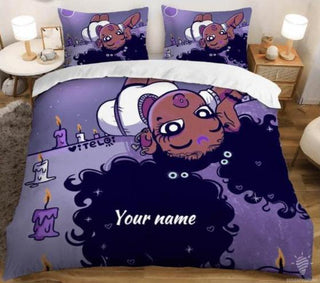 Black Pride Black Pride Candle Girls Black Girl Cute Custom Name Bedding Set HG Black By Nature Proud By Choice