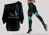 Don't Be A Pecker Head  Off Shoulder Long Sleeves Top and Leggings Set HG