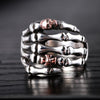 Real Sterling Silver Punk Rock Skull Ring