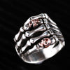 Real Sterling Silver Punk Rock Skull Ring