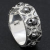 CZ Gothic Skeleton Skull Ring
