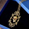 Retro Charm Skull Bones Chain Necklace