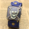 Retro Skull Leather Bracelet Wrist Watch