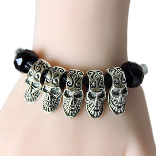 Punk Rock Skull Beads Charm Bracelet