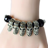 Punk Rock Skull Beads Charm Bracelet