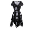 Skeleton Bone Goth Mini Dress - designfullprint