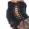 Gothic Ripped Mini Jeans-Shorts