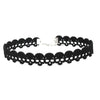 Leather Choker Black Velvet Necklace - designfullprint